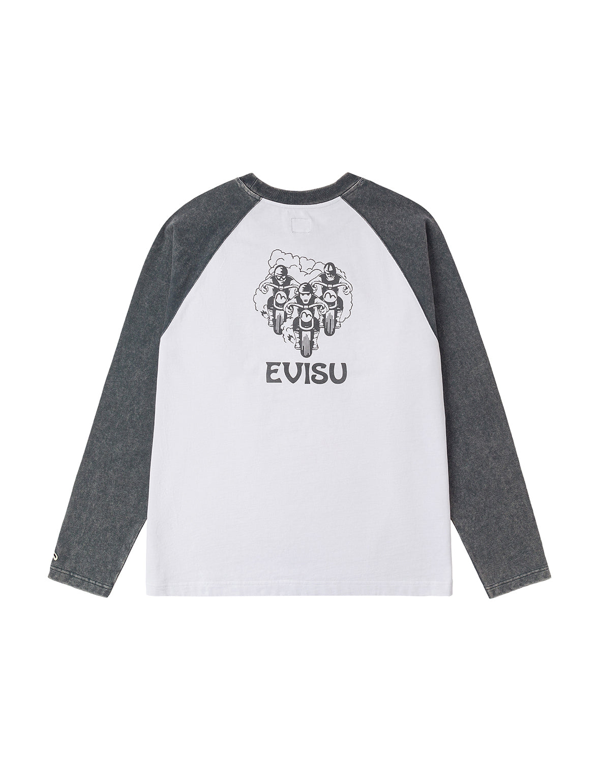 Retro Motocross Print Relax Fit Long-sleeve T-shirt